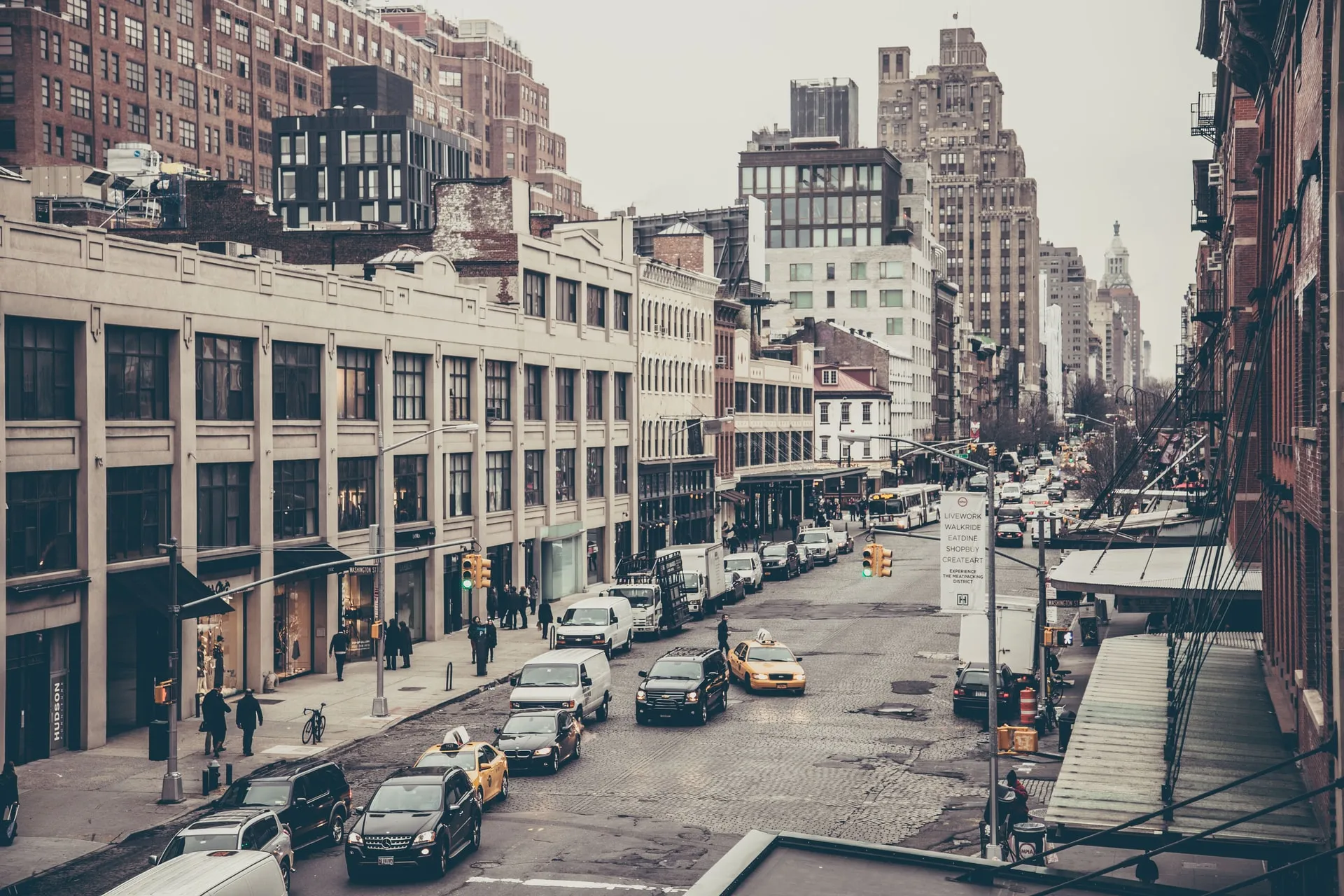 busy city street