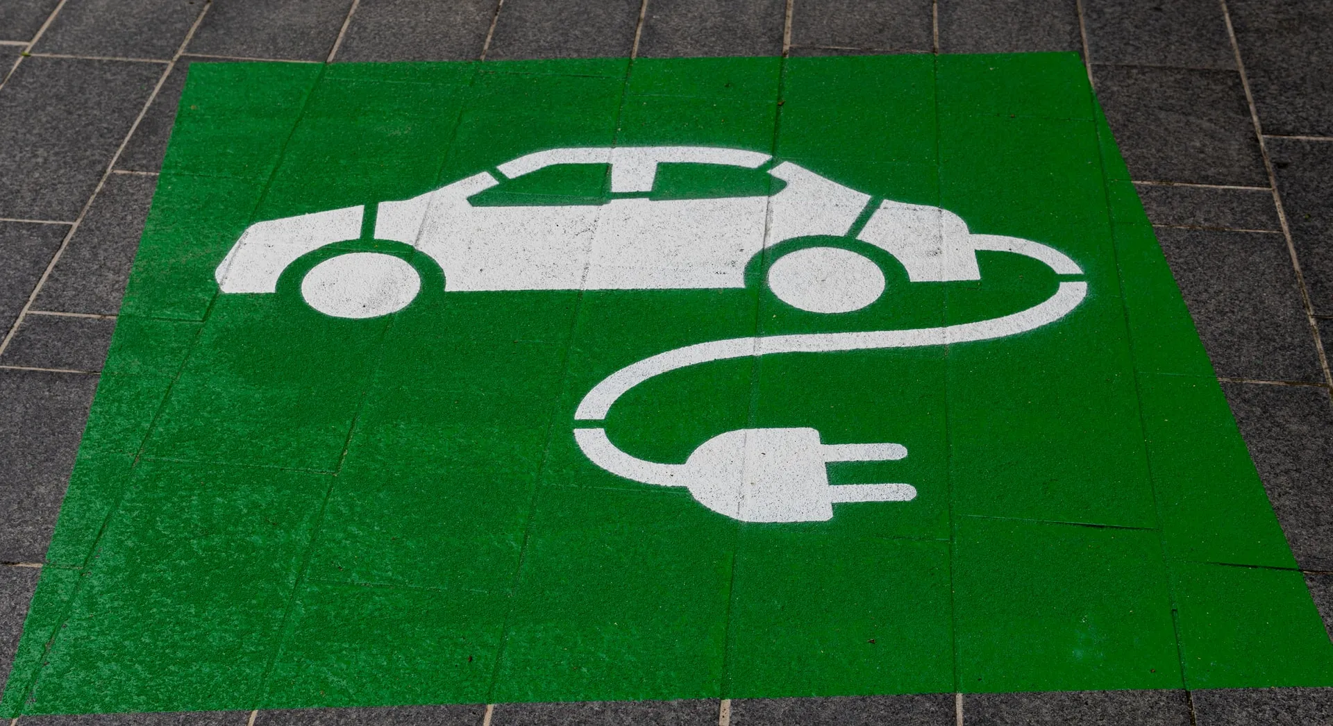 Electric car charging station sign