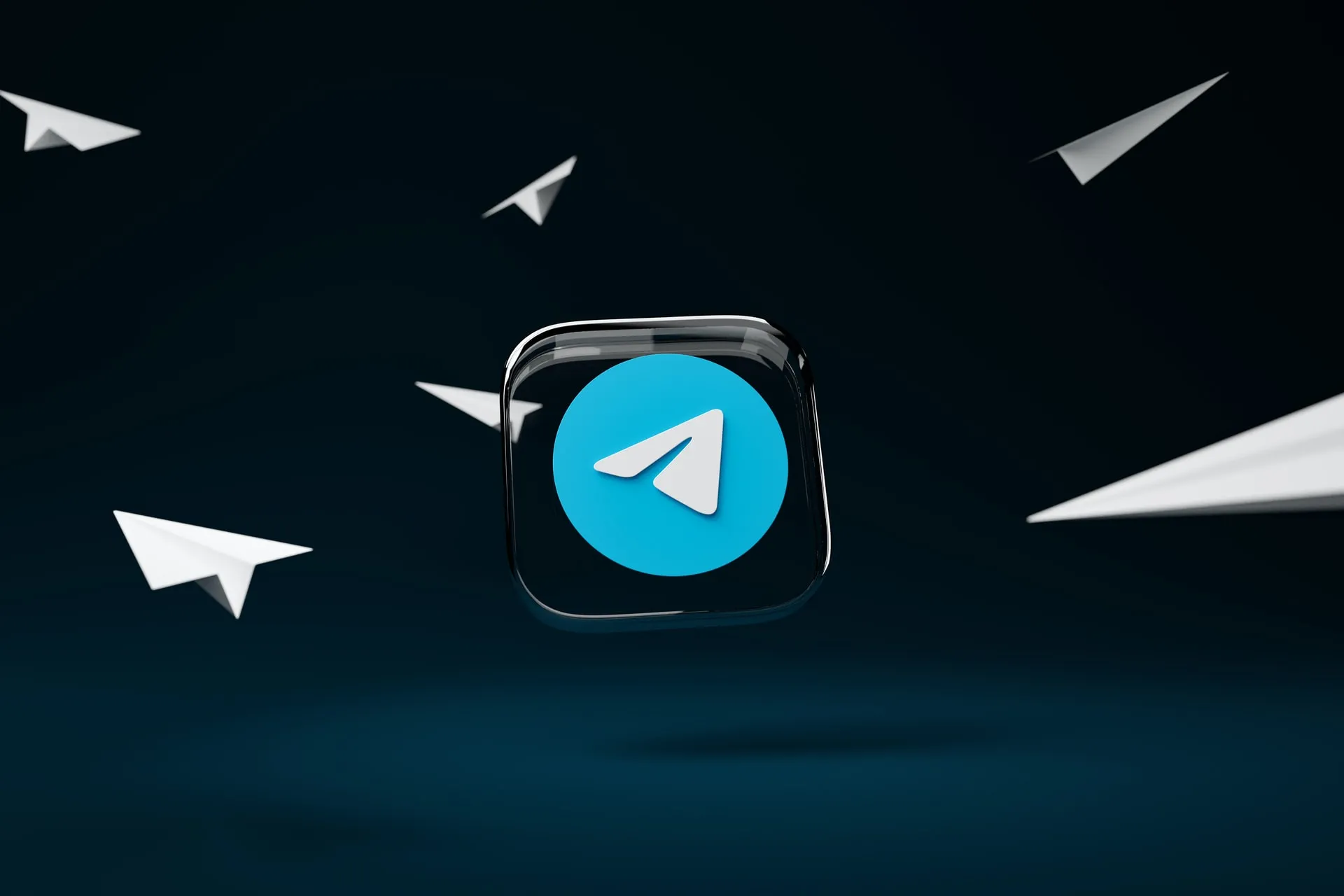 Telegram 3d logo illustration