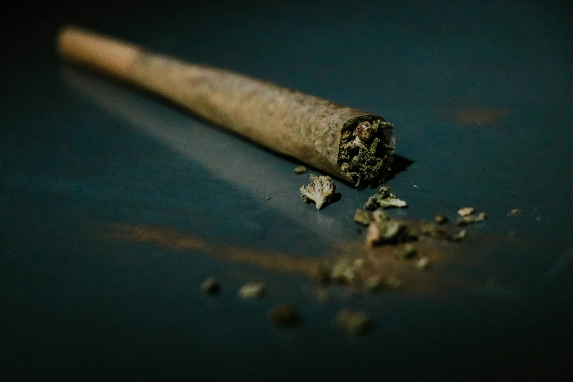 marijuana joint on a table